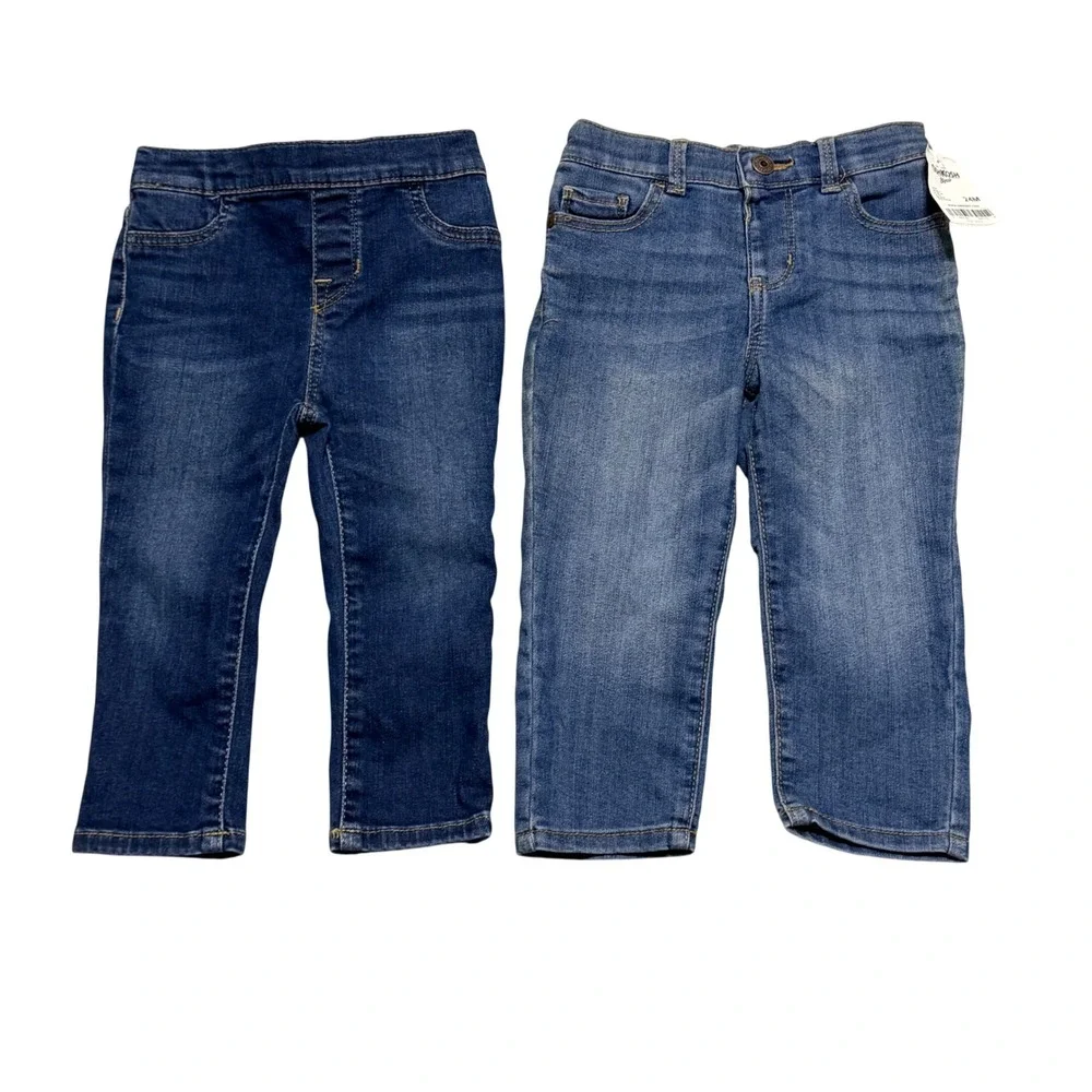 OshKosh B'gosh & Polo Ralph Lauren Jeans Girls 24M Blue Denim Bundle